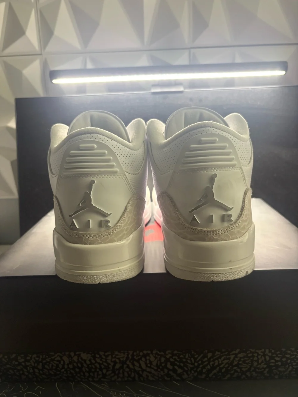 Jordan White Leather High-Top Sneakers